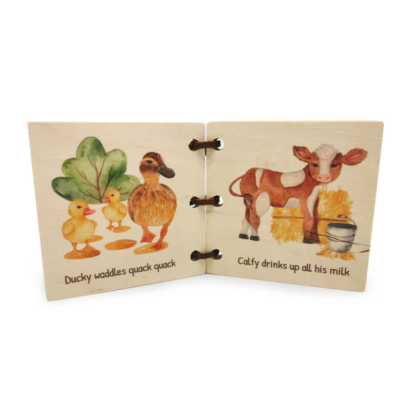 Wooden Book - Farm Friends