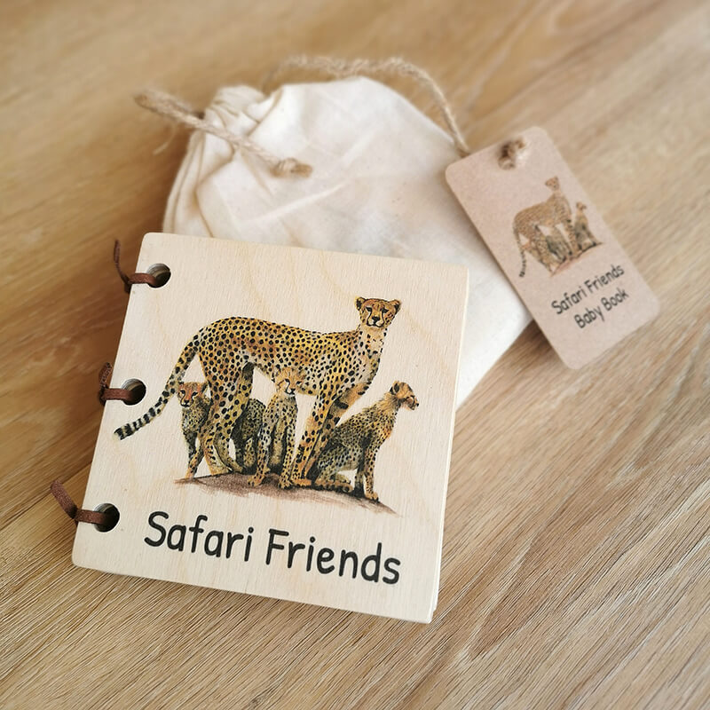 Wooden Book - Safari Friends