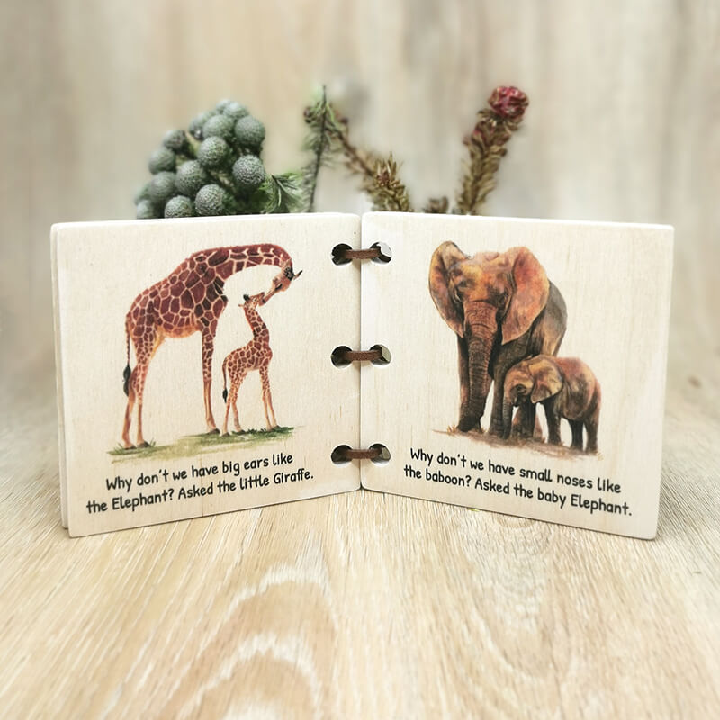 Wooden Book - Safari Friends